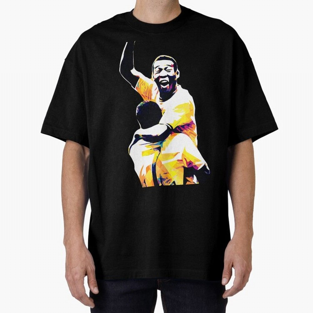 Pele Pop Art Oversized T-Shirt Honor the Football Icons of FIFA World Cup 2026 Spirit, Built around Argentina, Haaland and Mbappe, Match Day Excitement, Supporter Culture, Golden Goals and Global Football Passion; Created for Match Day Parties,