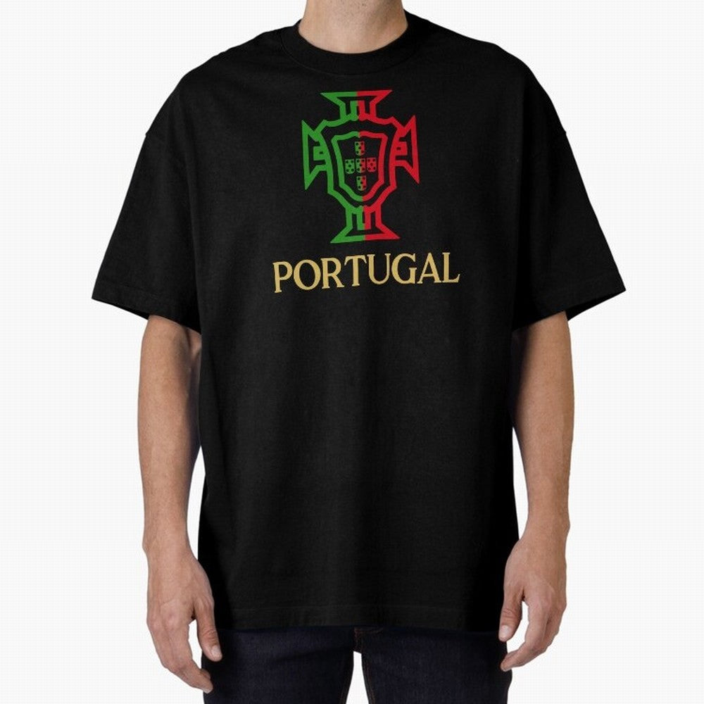 Portugal Tuga Gold Oversized T-Shirt Carry the Colors and Pride of FIFA World Cup 2026 Group Stage Spirit, Inspired by Portugal, Messi, CR7 and Mbappe, Classic Soccer Heritage, Championship Pressure, Fan Loyalty and International Pride; Made for