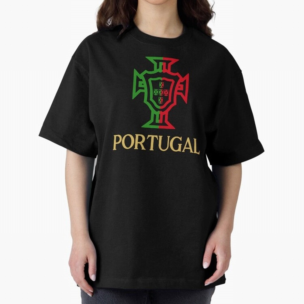 Portugal Tuga Gold Oversized T-Shirt Carry the Colors and Pride of FIFA World Cup 2026 Group Stage Spirit, Inspired by Portugal, Messi, CR7 and Mbappe, Classic Soccer Heritage, Championship Pressure, Fan Loyalty and International Pride; Made for