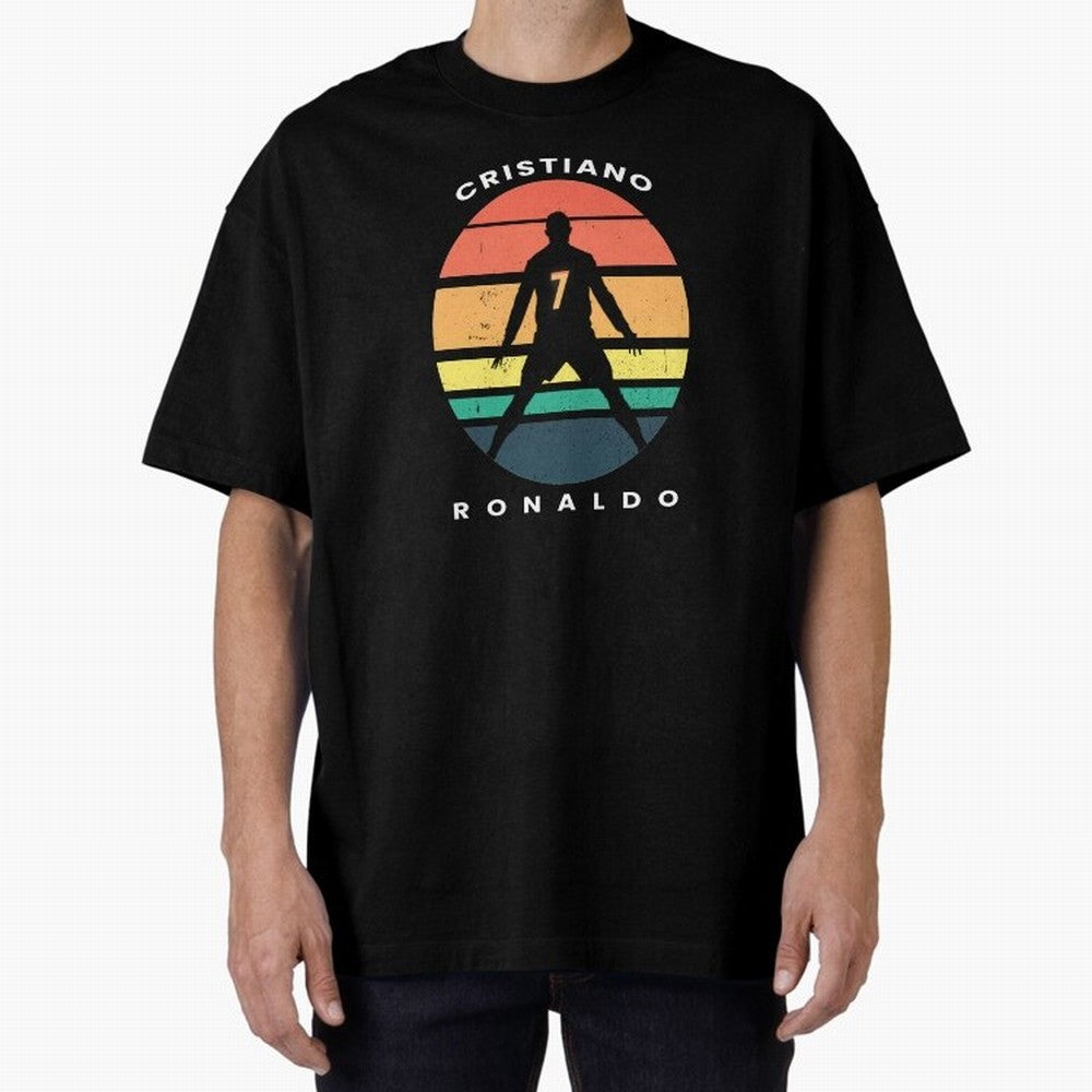 CRISTIANO RONALDO RETRO VINTAGE T-SHIRT Oversized T-Shirt Celebrate the Road through FIFA World Cup 2026 Group Stage Spirit, Made for England and Germany, Messi, Soccer Culture, Superstar Moments, National Team Dreams and Competitive Fire; Ideal