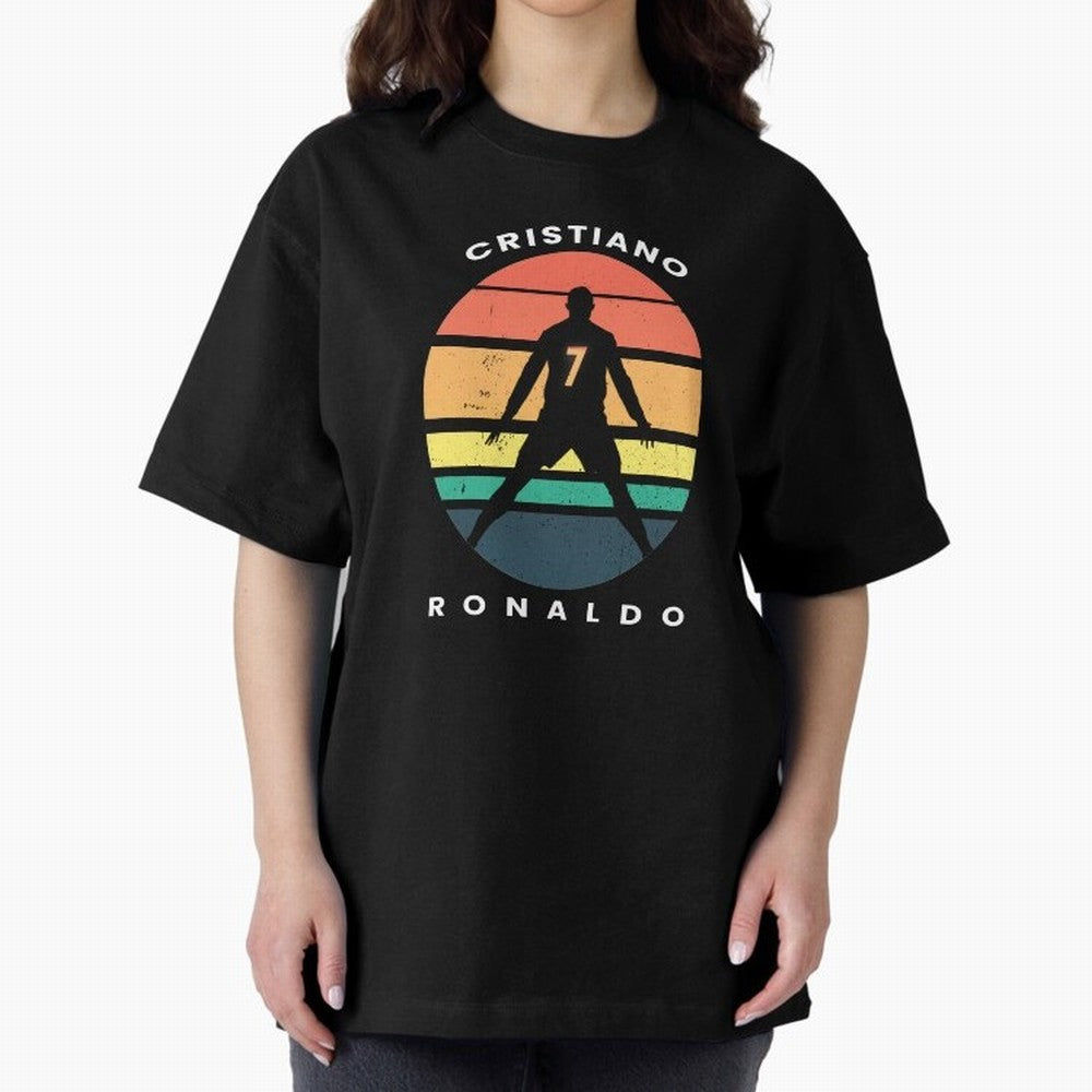 CRISTIANO RONALDO RETRO VINTAGE T-SHIRT Oversized T-Shirt Celebrate the Road through FIFA World Cup 2026 Group Stage Spirit, Made for England and Germany, Messi, Soccer Culture, Superstar Moments, National Team Dreams and Competitive Fire; Ideal