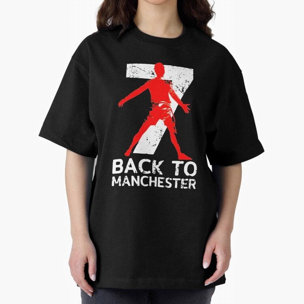 Men Back to manchester Welcome to manchester Oversized T-Shirt Back the Journey through FIFA World Cup 2026 Group Stage with Neymar, Haaland and Cristiano Ronaldo, Brazil Energy, Worldwide Fan Energy, Dramatic Goals, Stadium Lights and Championship
