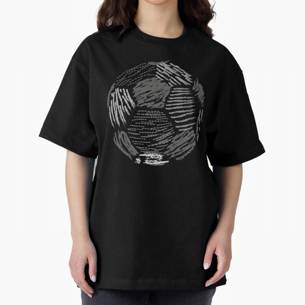Soccer ball Oversized T-Shirt Stand Out with Spirit from Global Football Passion for FIFA World Cup 2026 Group Stage, Connected to Neymar, France and Portugal, Match Day Excitement, Supporter Culture, Golden Goals and Global Football Passion; Ideal