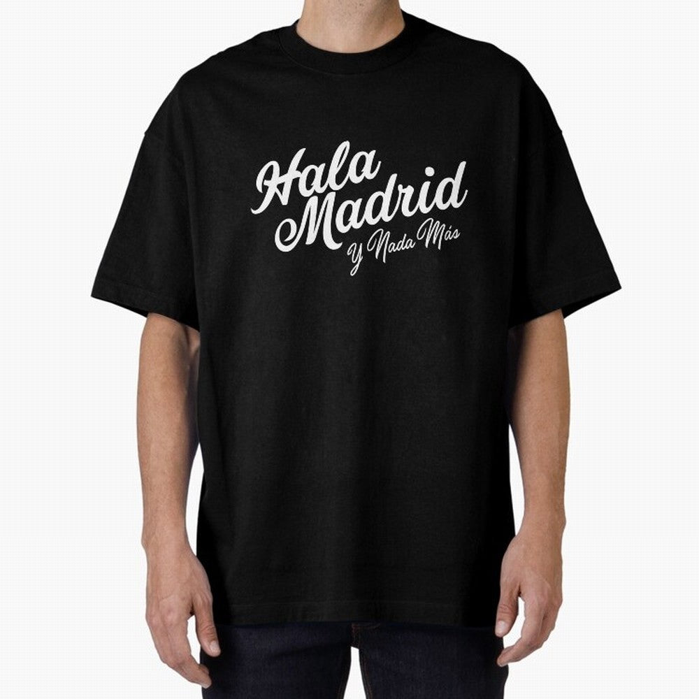 HALA MADRID Oversized T-Shirt Enjoy FIFA World Cup 2026 Group Stage Driven by Mbappe and Neymar, Netherlands Energy, Global Supporter Spirit, Legendary Goals, National Colors and Tournament Celebration; Made for Die Hard Supporters, Soccer Lovers,