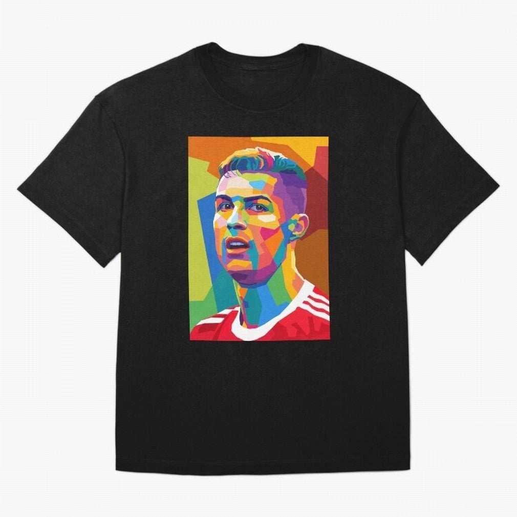 Cristiano Ronaldo Wpap Pop Art Oversized T-Shirt Follow FIFA World Cup 2026 Centered on CR7 and Messi, France and Portugal Energy, Goal Celebration Energy, Supporter Heritage, Football Icons and Worldwide Tournament Joy; Made for Die Hard