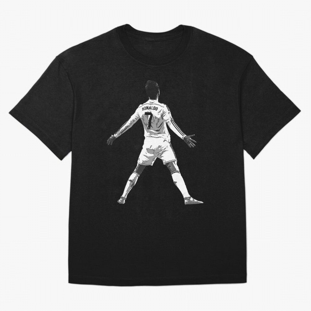 CR7 Cristiano Ronaldo Artwork - Pop Art Style Oversized T-Shirt Honor the Beautiful Game during FIFA World Cup 2026 Spirit, with Netherlands, Messi, Neymar and Mbappe, Sports Nostalgia, International Competition, Famous Players and Unforgettable