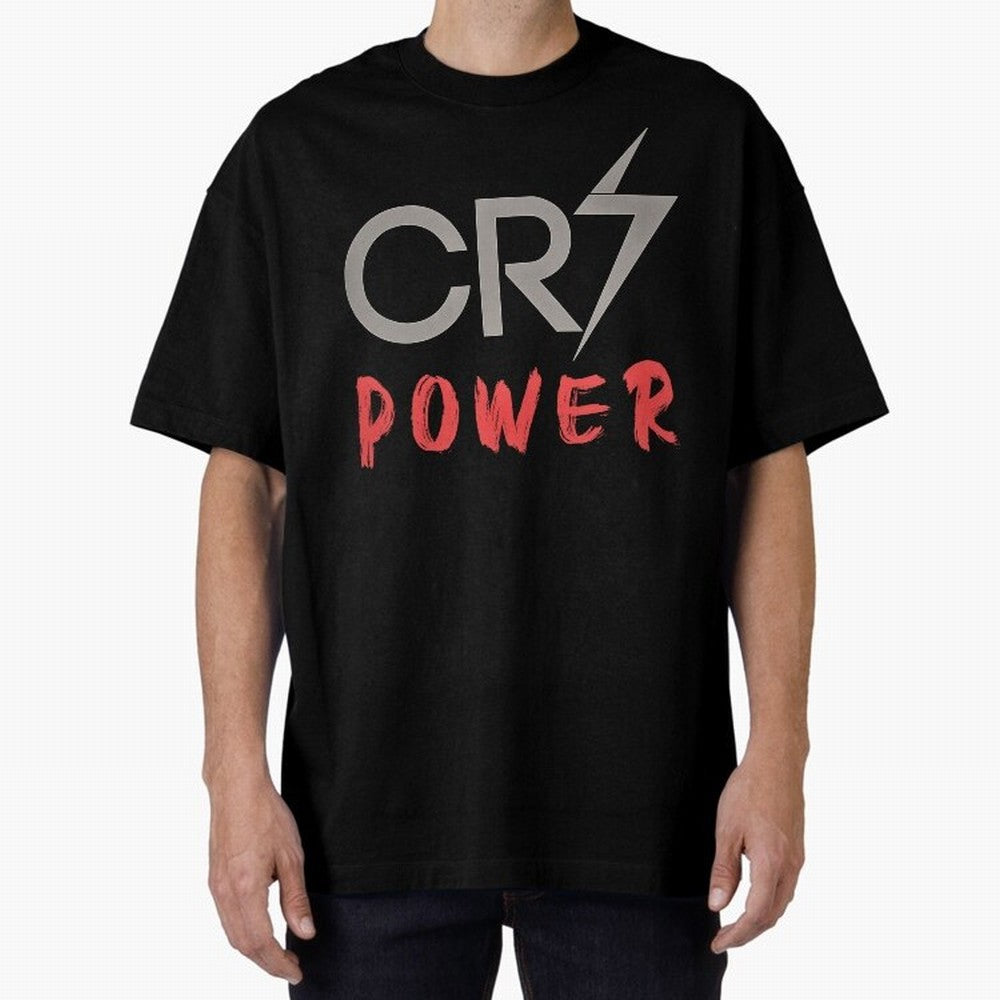 CR7 Power 2 Oversized T-Shirt Back Your Heroes with Match Day Hype around FIFA World Cup 2026 USA Canada Mexico, Mbappe, Portugal, Spain and Germany, Global Supporter Spirit, Legendary Goals, National Colors and Tournament Celebration; Great for