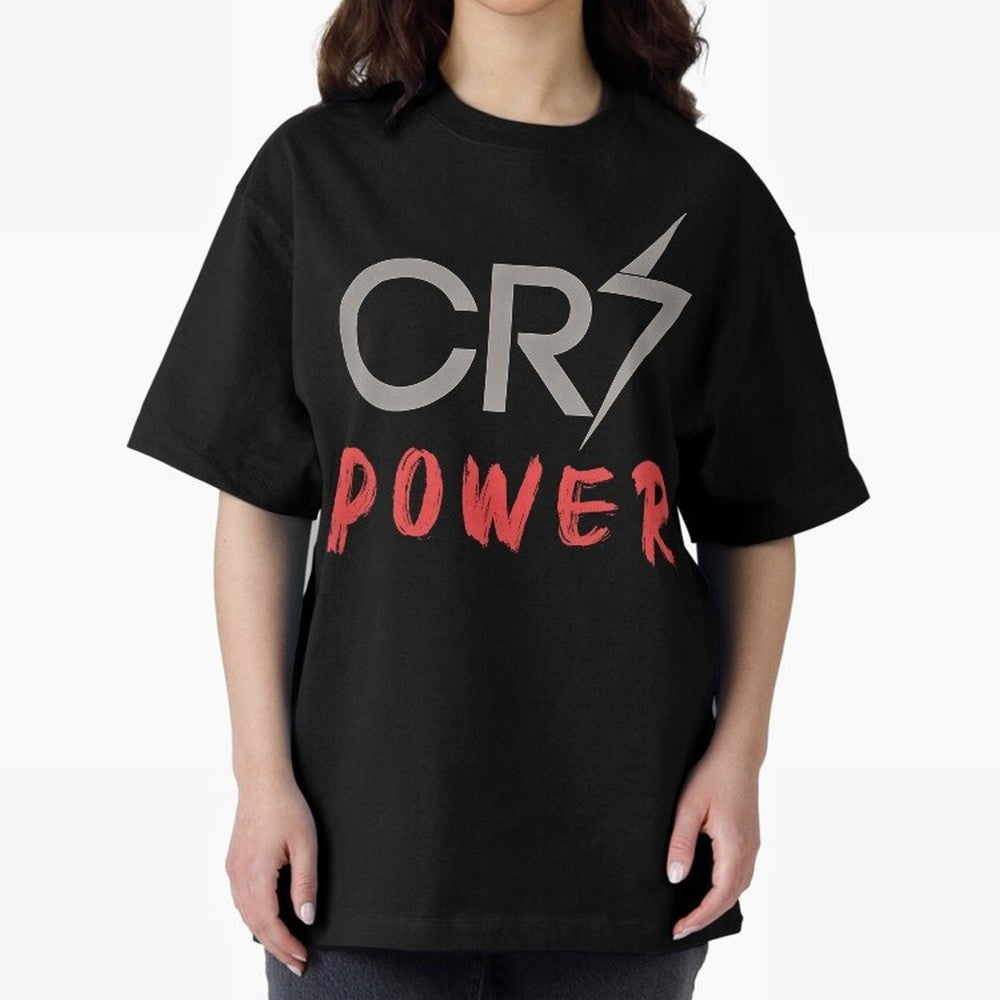 CR7 Power 2 Oversized T-Shirt Back Your Heroes with Match Day Hype around FIFA World Cup 2026 USA Canada Mexico, Mbappe, Portugal, Spain and Germany, Global Supporter Spirit, Legendary Goals, National Colors and Tournament Celebration; Great for