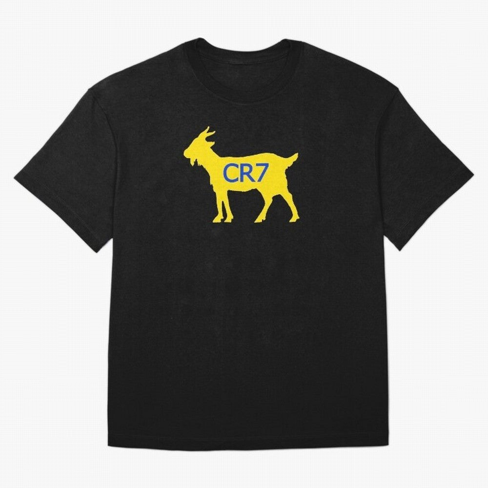 CR7 GOAT Yellow Al Nassr Oversized T-Shirt Show Your Tournament Heart for FIFA World Cup 2026 Centered on Cristiano Ronaldo, Haaland and CR7, England Energy, Supporter Pride, Iconic Celebrations, Legendary Names and Global Match Day Energy; Great