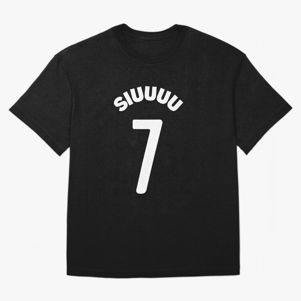 SIUUU Oversized T-Shirt Follow Every Goal of the FIFA World Cup 2026 Journey through Cristiano Ronaldo, Haaland and CR7 Highlights, Portugal, Spain and Germany Pride, Global Supporter Spirit, Legendary Goals, National Colors and Tournament