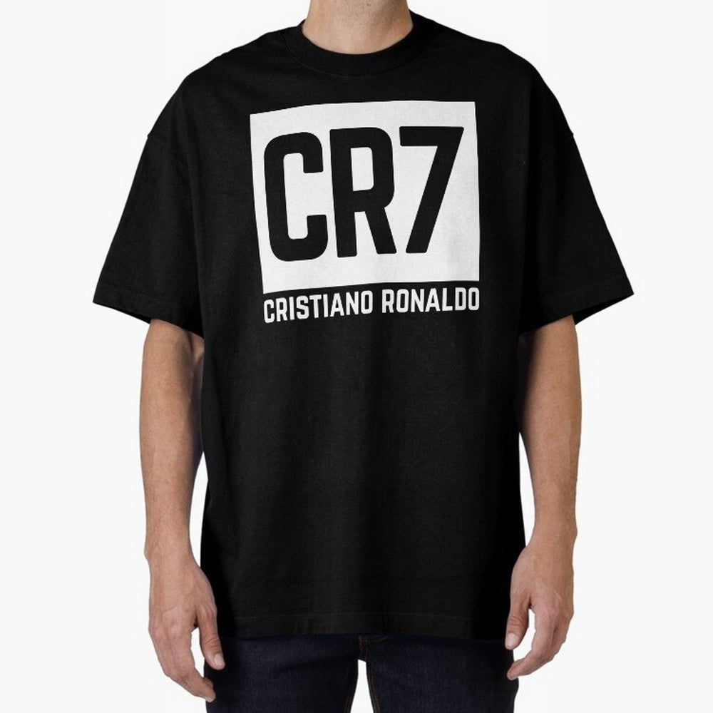 Cristiano Ronaldo white Oversized T-Shirt Celebrate Soccer Greatness during FIFA World Cup 2026 USA Canada Mexico for Fans of Messi, CR7 and Mbappe and Spain and Netherlands, Bringing Retro Football Energy, Iconic Rivalries, Trophy Chase Drama and
