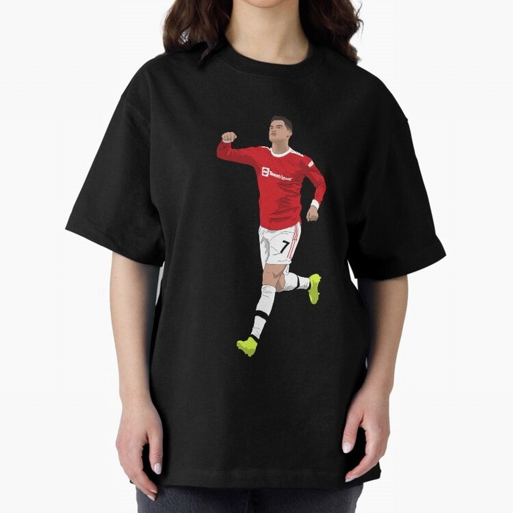 Cristiano Ronaldo Right Here Goal Celebration Oversized T-Shirt Represent Football Lovers during FIFA World Cup 2026 Built around Messi, Germany Energy, Tournament Hype, Historic Matchups, Family Viewing Parties and Global Sports Pride; Ideal for