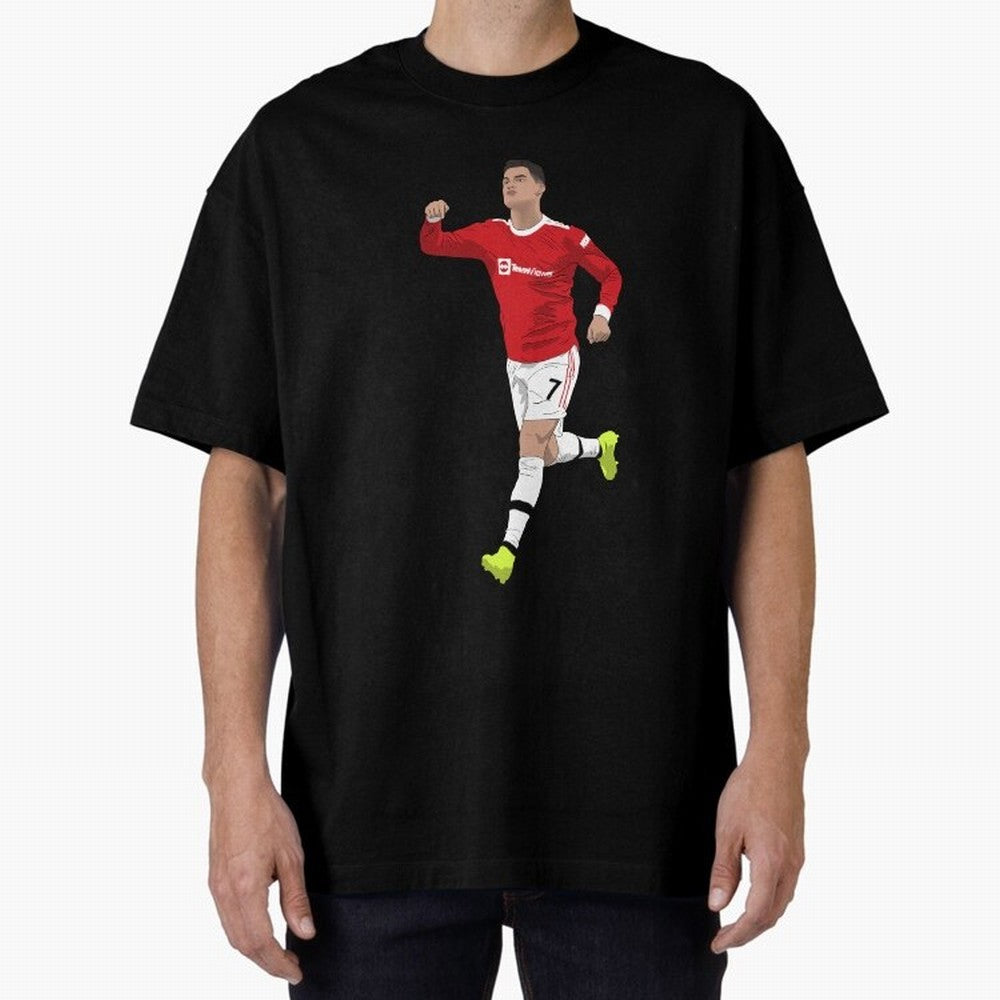 Cristiano Ronaldo Right Here Goal Celebration Oversized T-Shirt Represent Football Lovers during FIFA World Cup 2026 Built around Messi, Germany Energy, Tournament Hype, Historic Matchups, Family Viewing Parties and Global Sports Pride; Ideal for