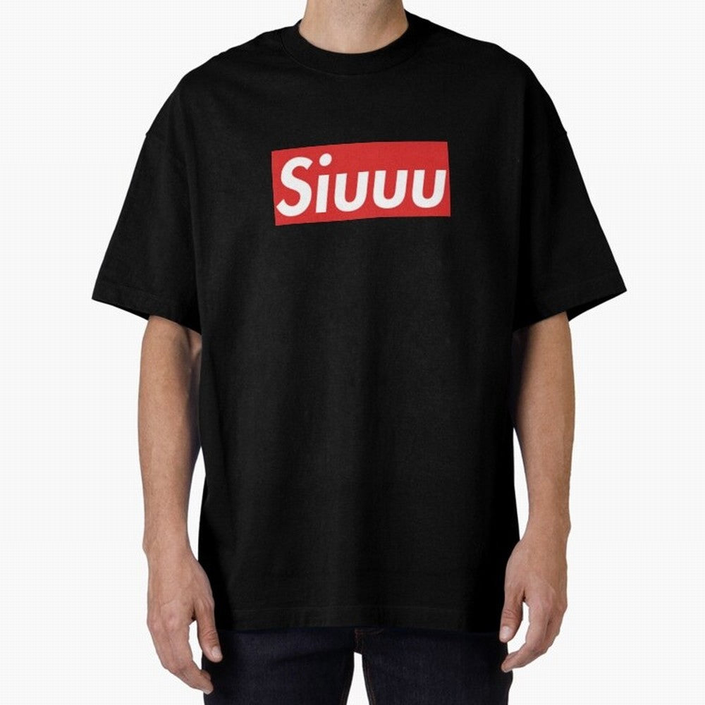Siuu Oversized T-Shirt Elevate Match Day Hype around FIFA World Cup 2026 Group Stage, Haaland, Argentina and Brazil, Stadium Memories, Football Loyalty, International Chants and Championship Tradition; Great for Watch Parties, Sports Bars, Family