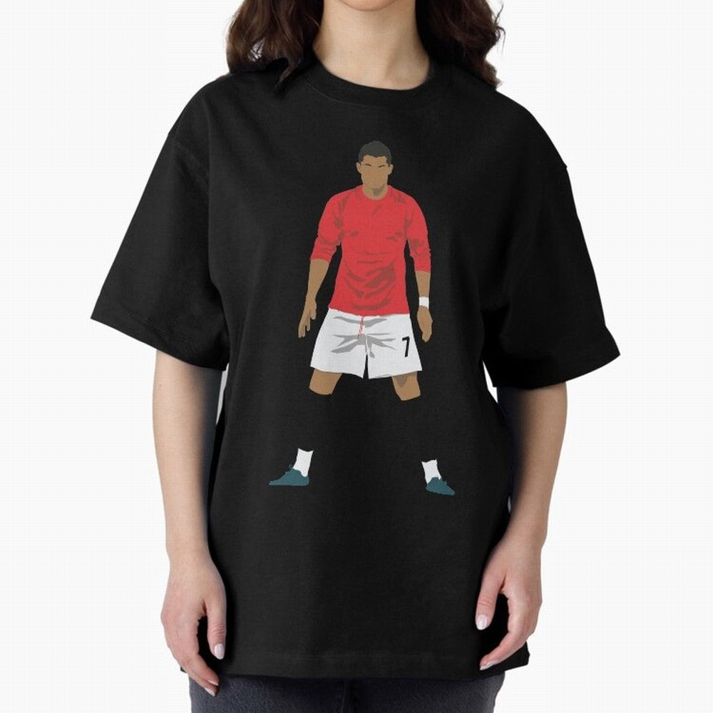 Cristiano Ronaldo MUFC Oversized T-Shirt Join the Global Buzz around Global Football Passion for FIFA World Cup 2026, Featuring Haaland and Mbappe, Argentina, France and Brazil, Sports Nostalgia, International Competition, Famous Players and