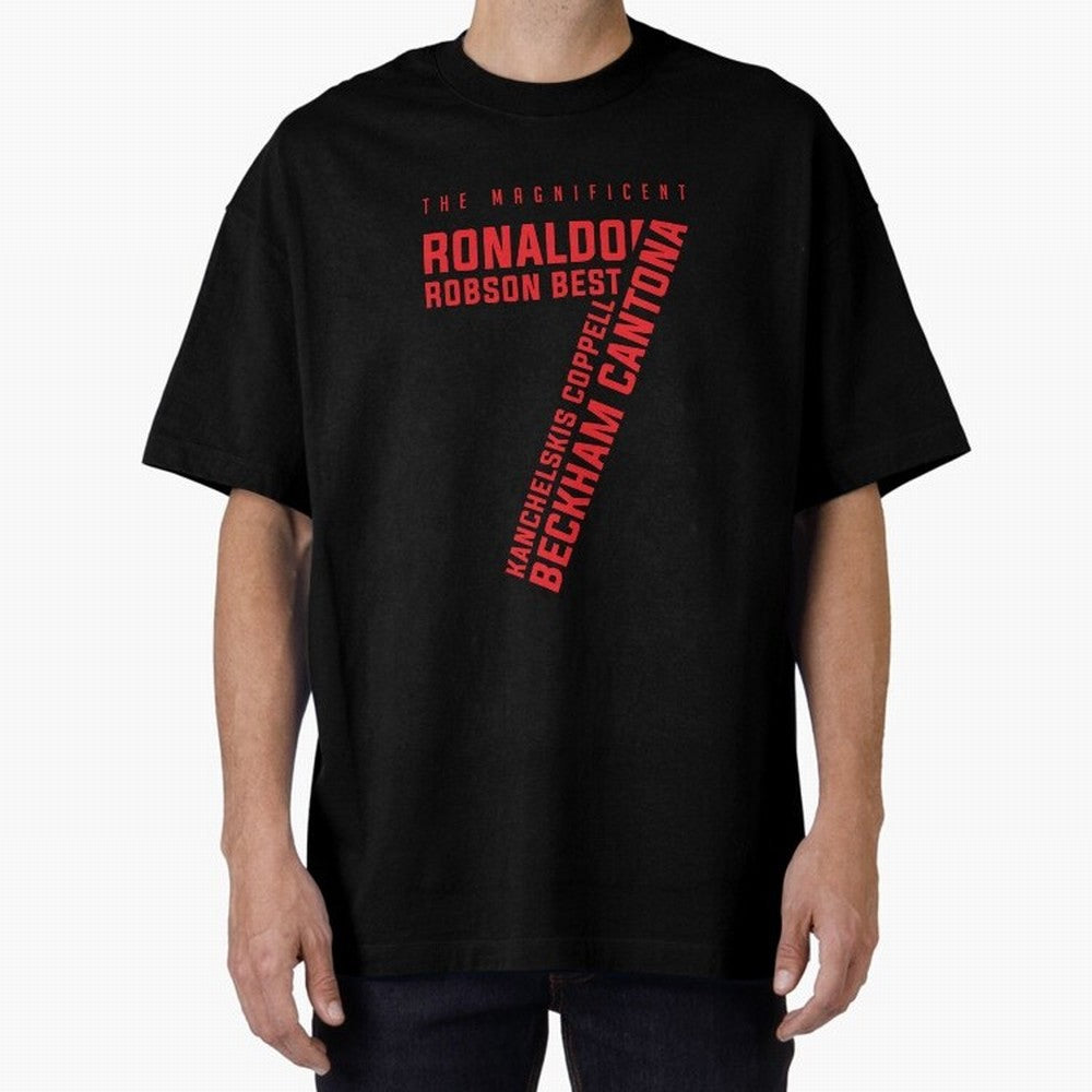 The Magnificent Seven - Man Utd Oversized T-Shirt Upgrade Match Day Hype around FIFA World Cup 2026, Mbappe, England and Germany, Stadium Chants, National Pride, Trophy Dreams and Unforgettable Football Memories; Built for Supporters Chasing Trophy
