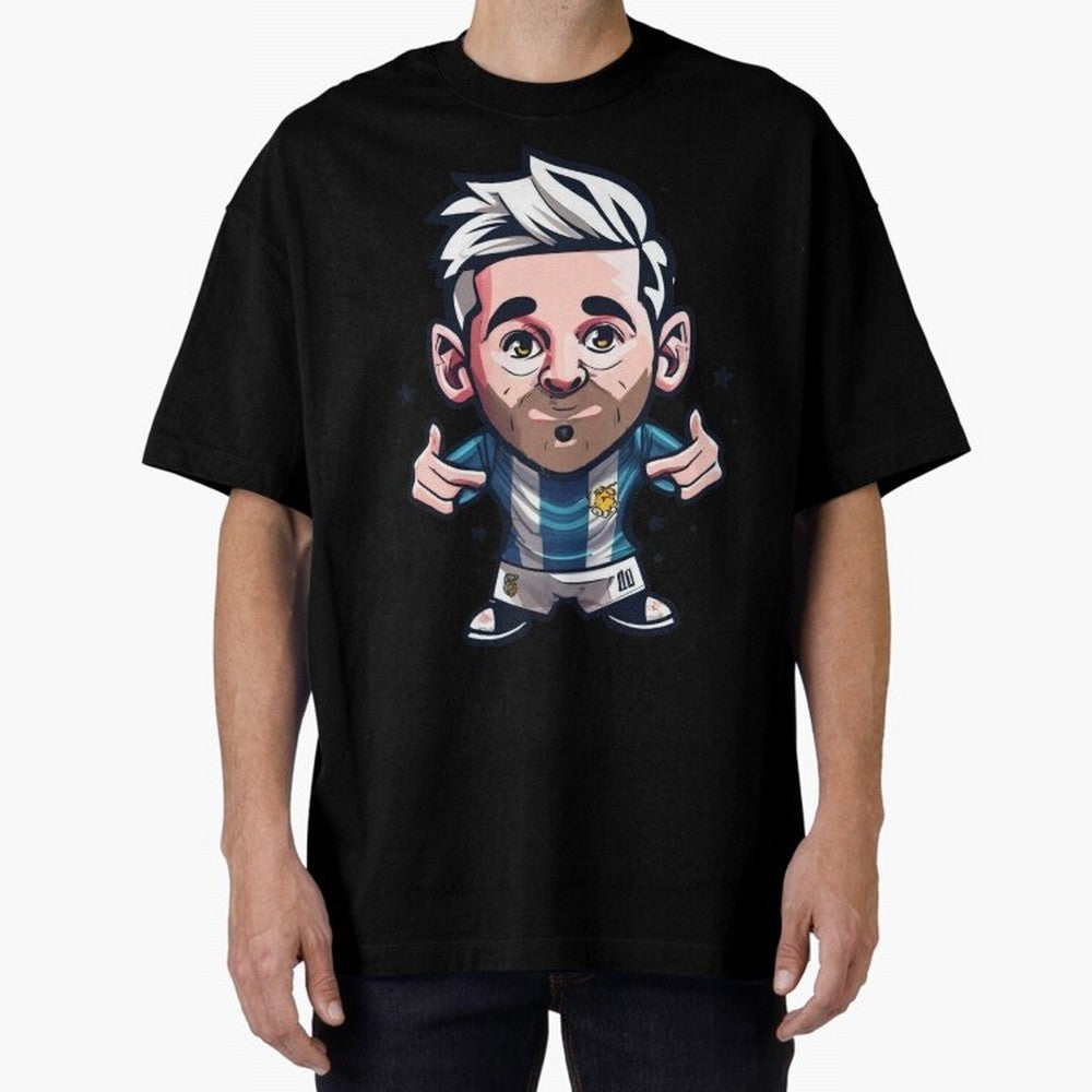 Lionel Messi Oversized T-Shirt Fuel FIFA World Cup 2026 Capturing Haaland, France and Portugal Energy, Global Supporter Spirit, Legendary Goals, National Colors and Tournament Celebration; Ideal for Passionate Fans Who Love Underdog Stories,