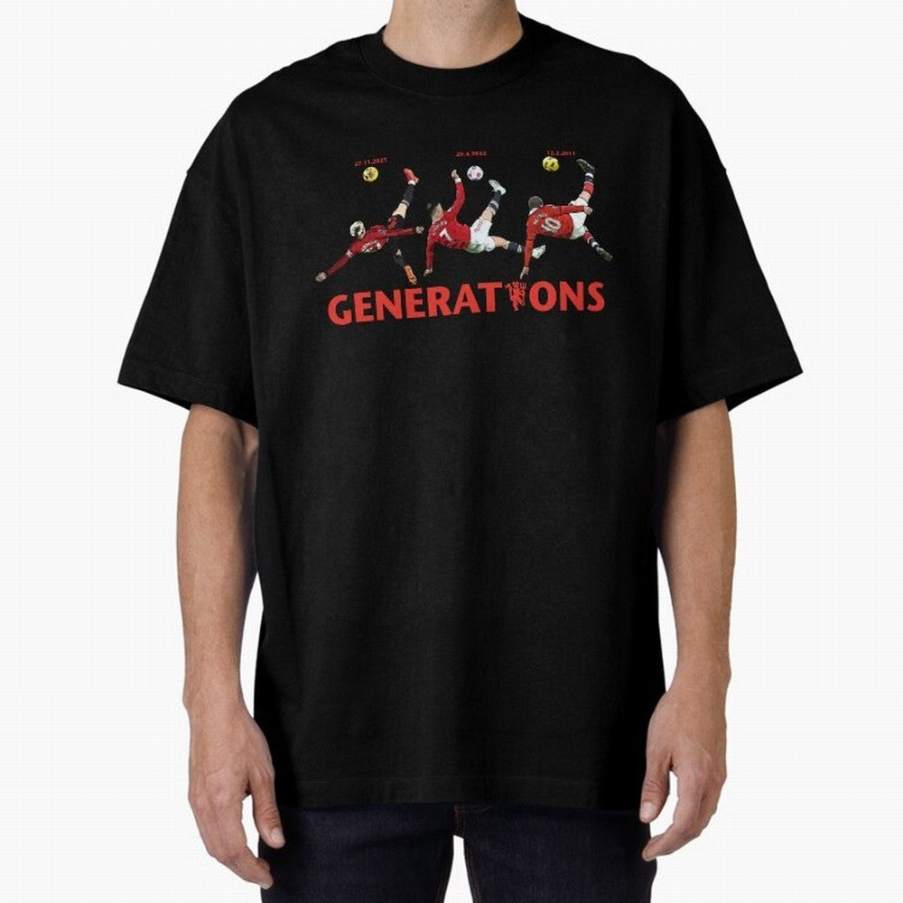 Generations of Manchester United Oversized T-Shirt Celebrate Unforgettable Nights in Match Day Hype around FIFA World Cup 2026 Group Stage, Neymar, Netherlands, Global Supporter Spirit, Legendary Goals, National Colors and Tournament Celebration;