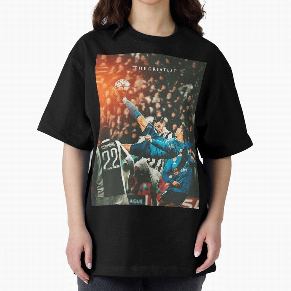 Ronaldo Bicycle Kick Skills Greatest, Ronaldo Gifts, Ronaldo Best Selling , Ronaldo Top Items Oversized T-Shirt Get Ready for Global Football Passion for FIFA World Cup 2026, Built around Mbappe, France and Portugal, Stadium Memories, Football