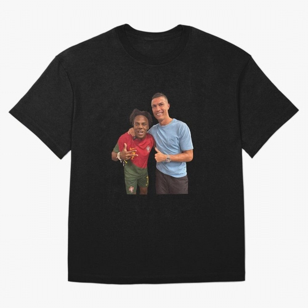 ISHOWSPEED MET RONALDO Oversized T-Shirt Join Supporters Worldwide for Match Day Hype around FIFA World Cup 2026 USA Canada Mexico, Mbappe and Neymar, Argentina and Brazil, Vintage Soccer Flavor, Modern Football Stars, National Flags and Final