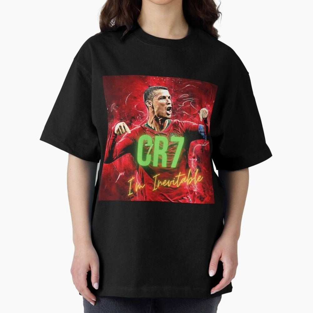 CR7 Oversized T-Shirt Show Your Love for FIFA World Cup 2026 for Fans of Haaland and Mbappe and Portugal, Bringing Stadium Memories, Football Loyalty, International Chants and Championship Tradition; Ideal for Football Dads, Football Moms, Friends,