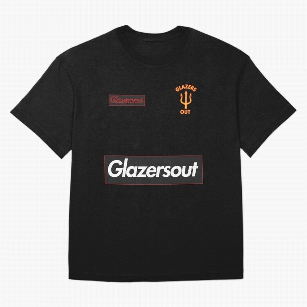 GlazersOut Red Manchester Kit V-Neck Oversized T-Shirt Turn Football Passion into the FIFA World Cup 2026 USA Canada Mexico Journey through Haaland Highlights, England Pride, Game Day Rituals, Football Legends, Country Pride and the Road to the