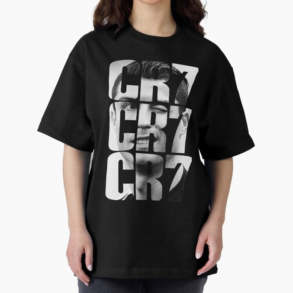 CR7 smile Oversized T-Shirt Celebrate National Team Dreams in the FIFA World Cup 2026 USA Canada Mexico Journey through Mbappe and Neymar Highlights, Germany Pride, Sports Nostalgia, International Competition, Famous Players and Unforgettable