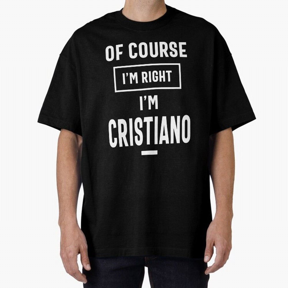 Cristiano Personalized Name Birthday Gift Oversized T-Shirt Join the Countdown to FIFA World Cup 2026 Group Stage for Fans of CR7 and Messi and England and Germany, Bringing Tournament Hype, Historic Matchups, Family Viewing Parties and Global