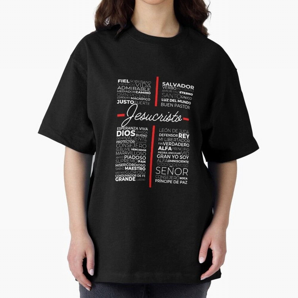 Jesus Christian Cristiano Espanol Oversized T-Shirt Show Your Stadium Side during FIFA World Cup 2026 Group Stage for Fans of Messi and Argentina, France and Brazil, Bringing Champion Mindset, Group Stage Buzz, Knockout Tension and Passionate Fan