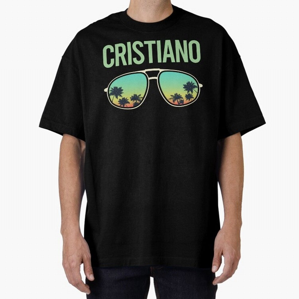 Cool Glasses Cristiano Oversized T-Shirt Honor the Beautiful Game during FIFA World Cup 2026 Group Stage for Fans of CR7 and Messi and France and Portugal, Bringing Champion Mindset, Group Stage Buzz, Knockout Tension and Passionate Fan Culture;
