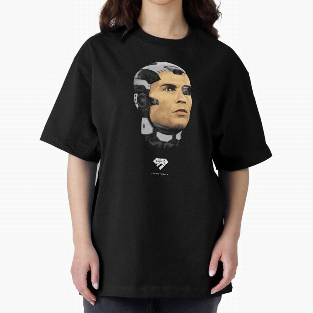 Calcio Robo 7 Oversized T-Shirt Feel the Roar of Match Day Hype around FIFA World Cup 2026, CR7, Portugal, Match Day Excitement, Supporter Culture, Golden Goals and Global Football Passion; Ideal for Passionate Fans Who Love Underdog Stories,