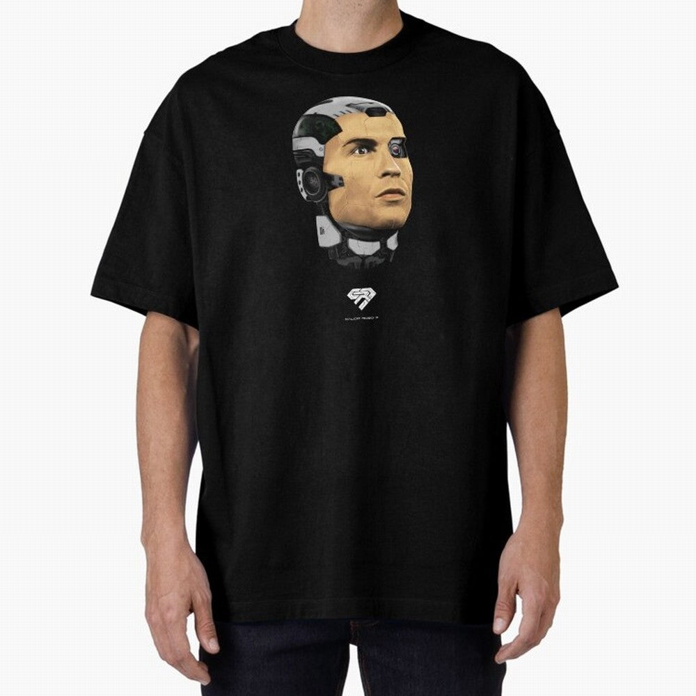 Calcio Robo 7 Oversized T-Shirt Feel the Roar of Match Day Hype around FIFA World Cup 2026, CR7, Portugal, Match Day Excitement, Supporter Culture, Golden Goals and Global Football Passion; Ideal for Passionate Fans Who Love Underdog Stories,