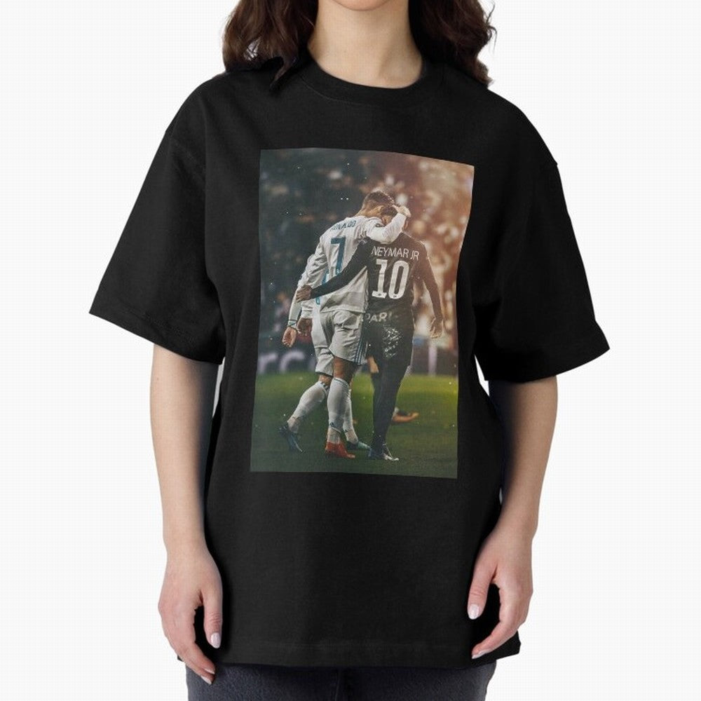 Neymar and Ronaldo Oversized T-Shirt Keep Football History Alive during the FIFA World Cup 2026 Group Stage Journey through Messi, Neymar and Mbappe Highlights, Argentina, France and Brazil Pride, Championship Spirit, Famous Goals, Roaring Crowds