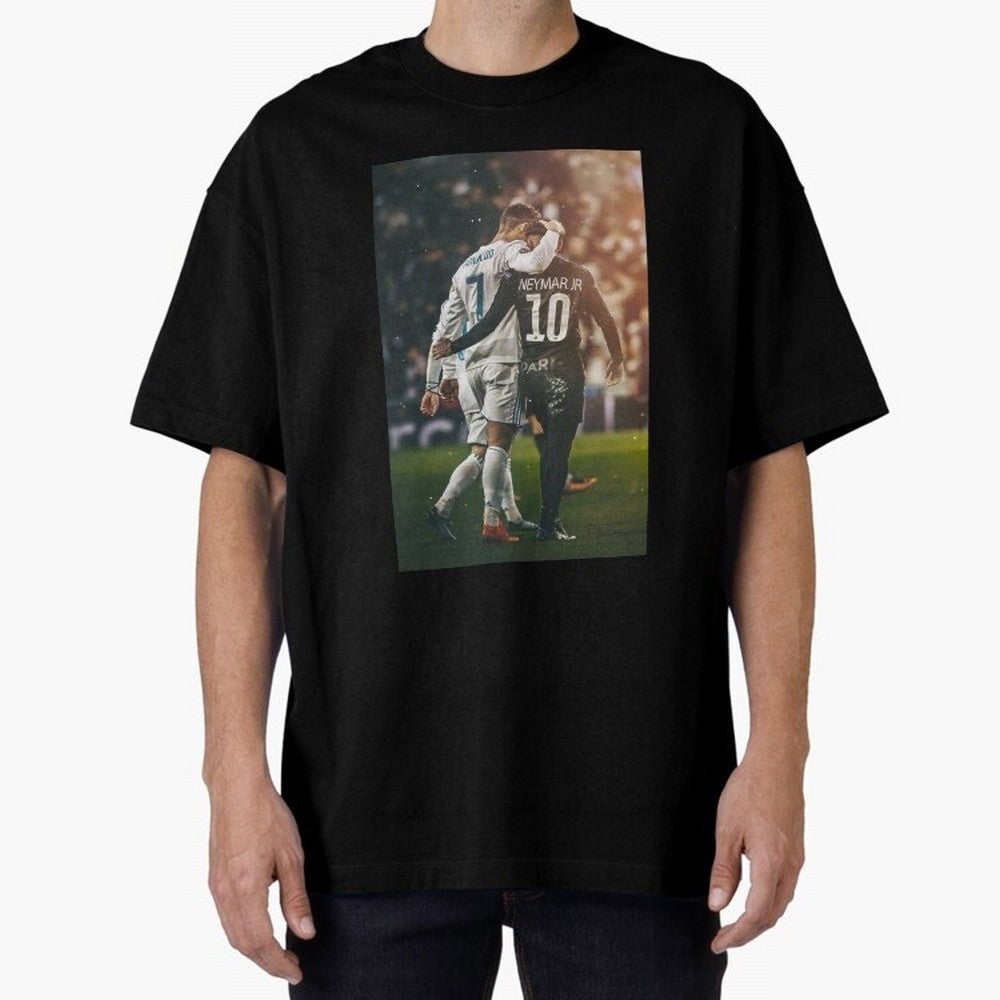 Neymar and Ronaldo Oversized T-Shirt Keep Football History Alive during the FIFA World Cup 2026 Group Stage Journey through Messi, Neymar and Mbappe Highlights, Argentina, France and Brazil Pride, Championship Spirit, Famous Goals, Roaring Crowds