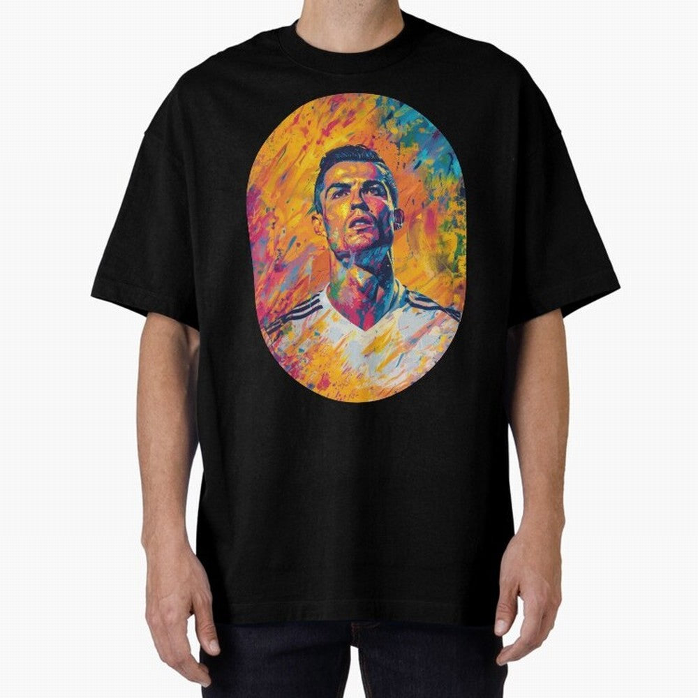 Cristiano Oversized T-Shirt Show Your Stadium Side during Match Day Hype around FIFA World Cup 2026, Messi, CR7 and Mbappe, England, France and Netherlands, Goal Celebration Energy, Supporter Heritage, Football Icons and Worldwide Tournament Joy;