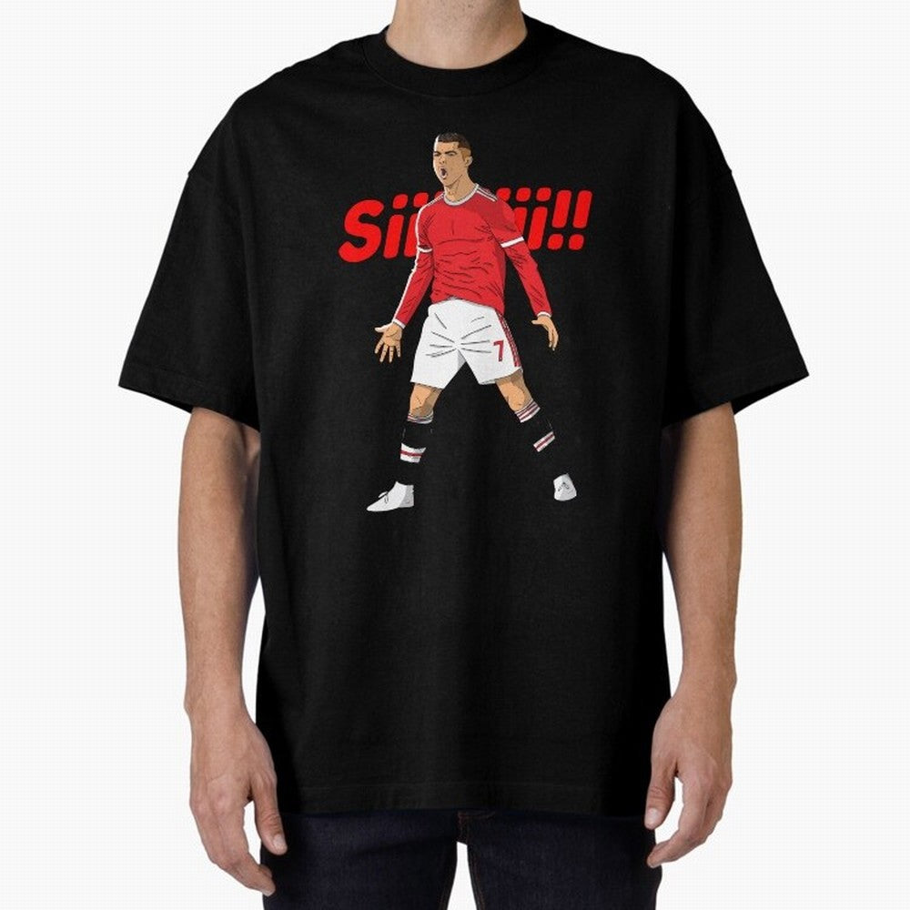 CR7 Siiiii!, Cristiano Ronaldo's trademark goal celebration Oversized T-Shirt Celebrate National Team Dreams in FIFA World Cup 2026 USA Canada Mexico for Fans of Mbappe and Brazil, Portugal and Argentina, Bringing Stadium Chants, National Pride,