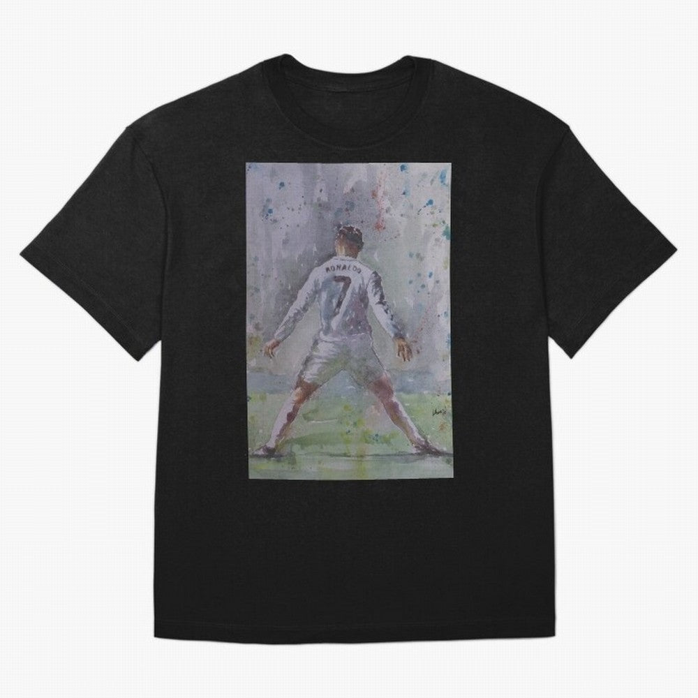 Cristiano Ronaldo - Portrait 2 Oversized T-Shirt Step into Match Day Hype around FIFA World Cup 2026 USA Canada Mexico, Messi, France, Champion Mindset, Group Stage Buzz, Knockout Tension and Passionate Fan Culture; Ideal for Passionate Fans Who