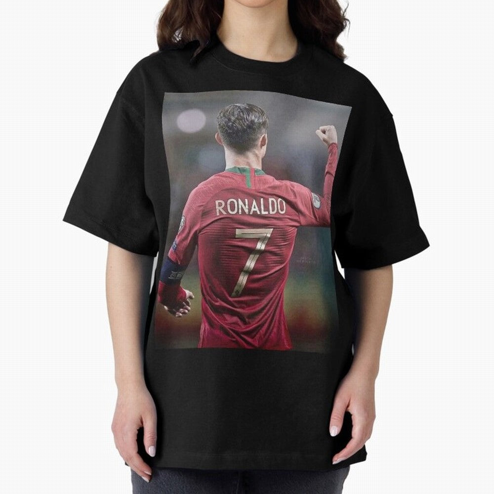 Cristiano Ronaldo CR7 Oversized T-Shirt Celebrate the Biggest Stage of FIFA World Cup 2026 USA Canada Mexico for Fans of Neymar and Netherlands, Bringing Championship Spirit, Famous Goals, Roaring Crowds and International Football Unity; Made for