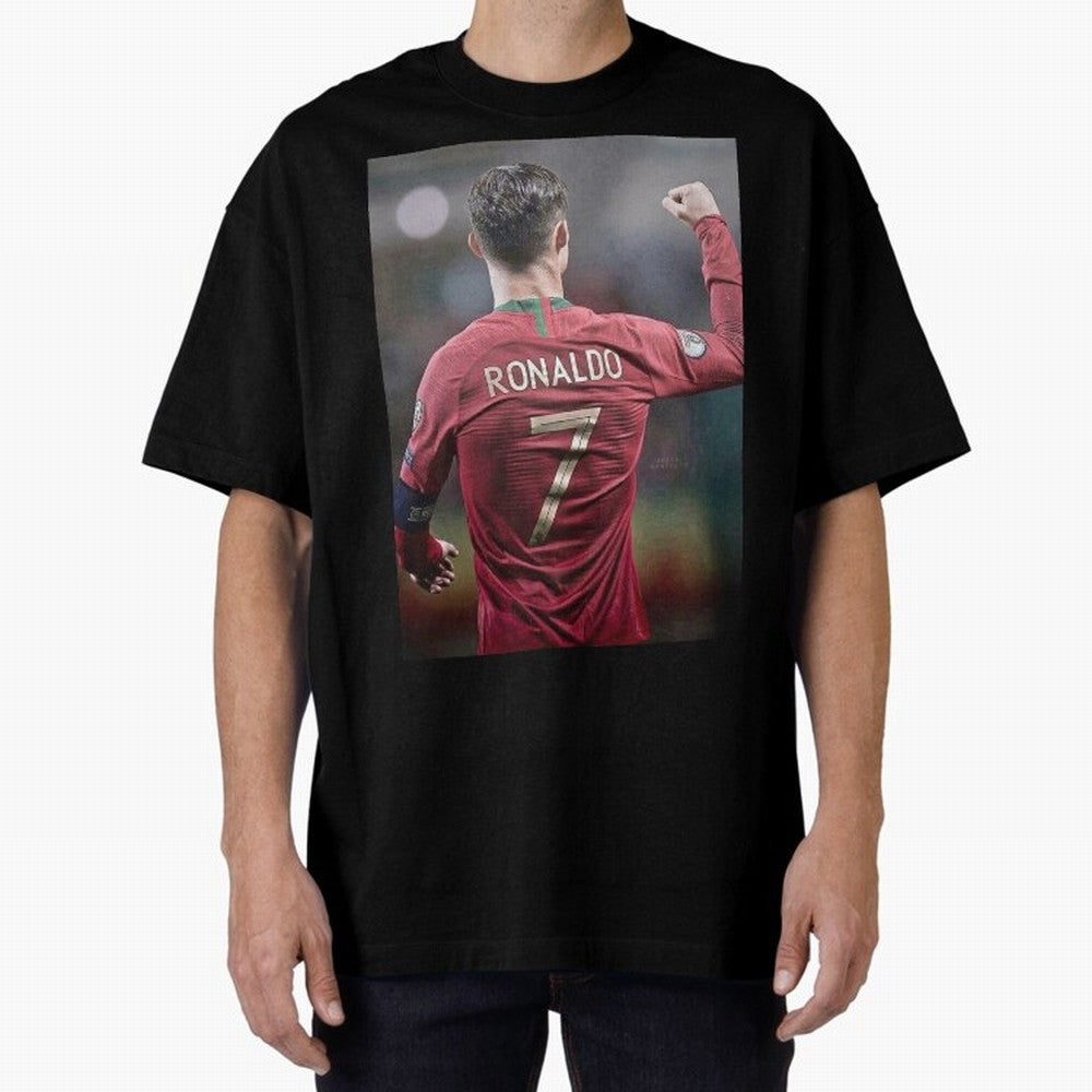 Cristiano Ronaldo CR7 Oversized T-Shirt Celebrate the Biggest Stage of FIFA World Cup 2026 USA Canada Mexico for Fans of Neymar and Netherlands, Bringing Championship Spirit, Famous Goals, Roaring Crowds and International Football Unity; Made for
