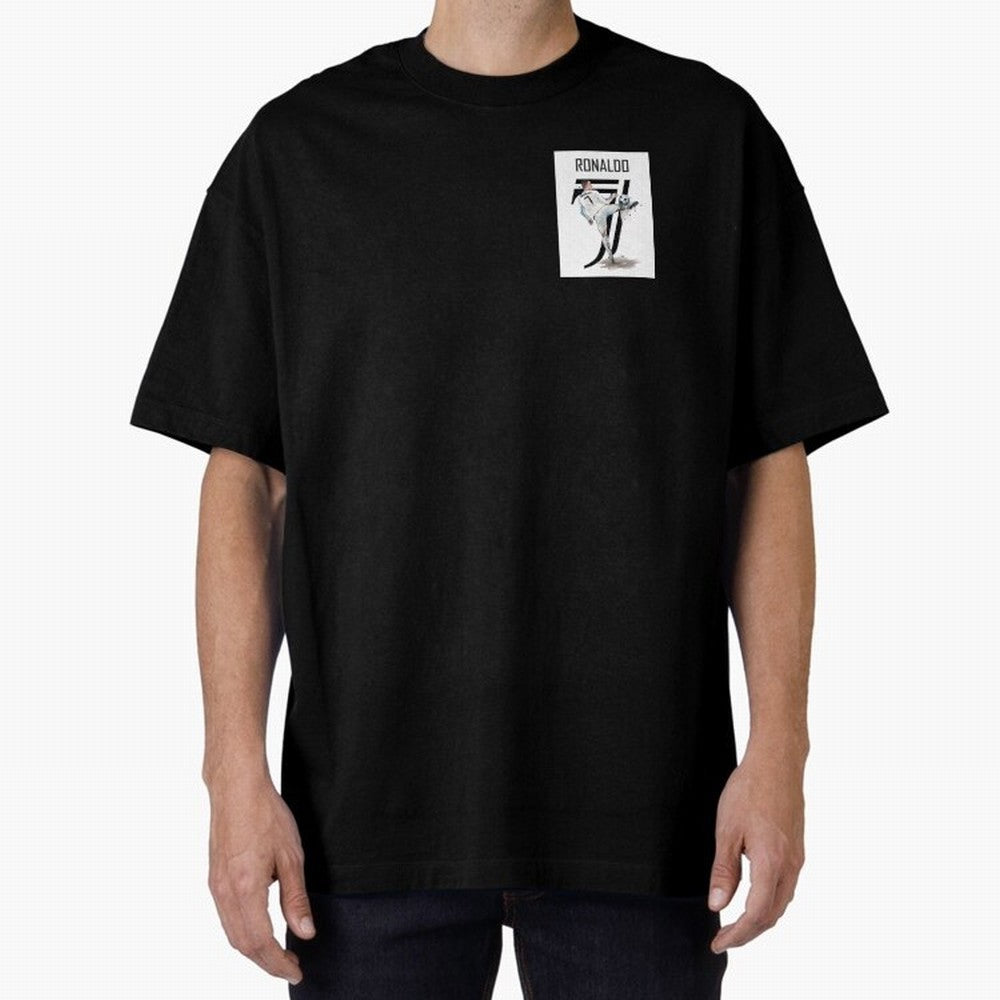 RONALDO CRISTIANO 7 Oversized T-Shirt Relive Legendary Nights from FIFA World Cup 2026 for Fans of Cristiano Ronaldo, Haaland and CR7 and Spain and Netherlands, Bringing Vintage Soccer Flavor, Modern Football Stars, National Flags and Final Night