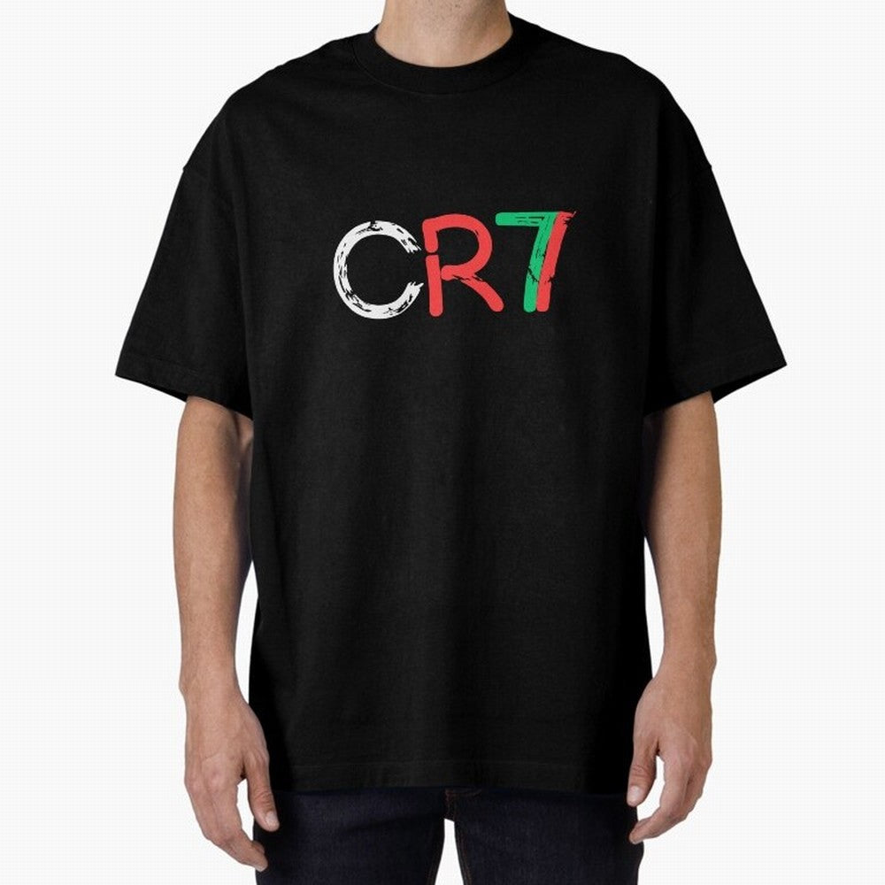 CR7 Cristiano Ronaldo Design Oversized T-Shirt Bring a Champion Mindset to Match Day Hype around FIFA World Cup 2026, Messi, CR7 and Mbappe, Brazil, Champion Mindset, Group Stage Buzz, Knockout Tension and Passionate Fan Culture; Perfect for People