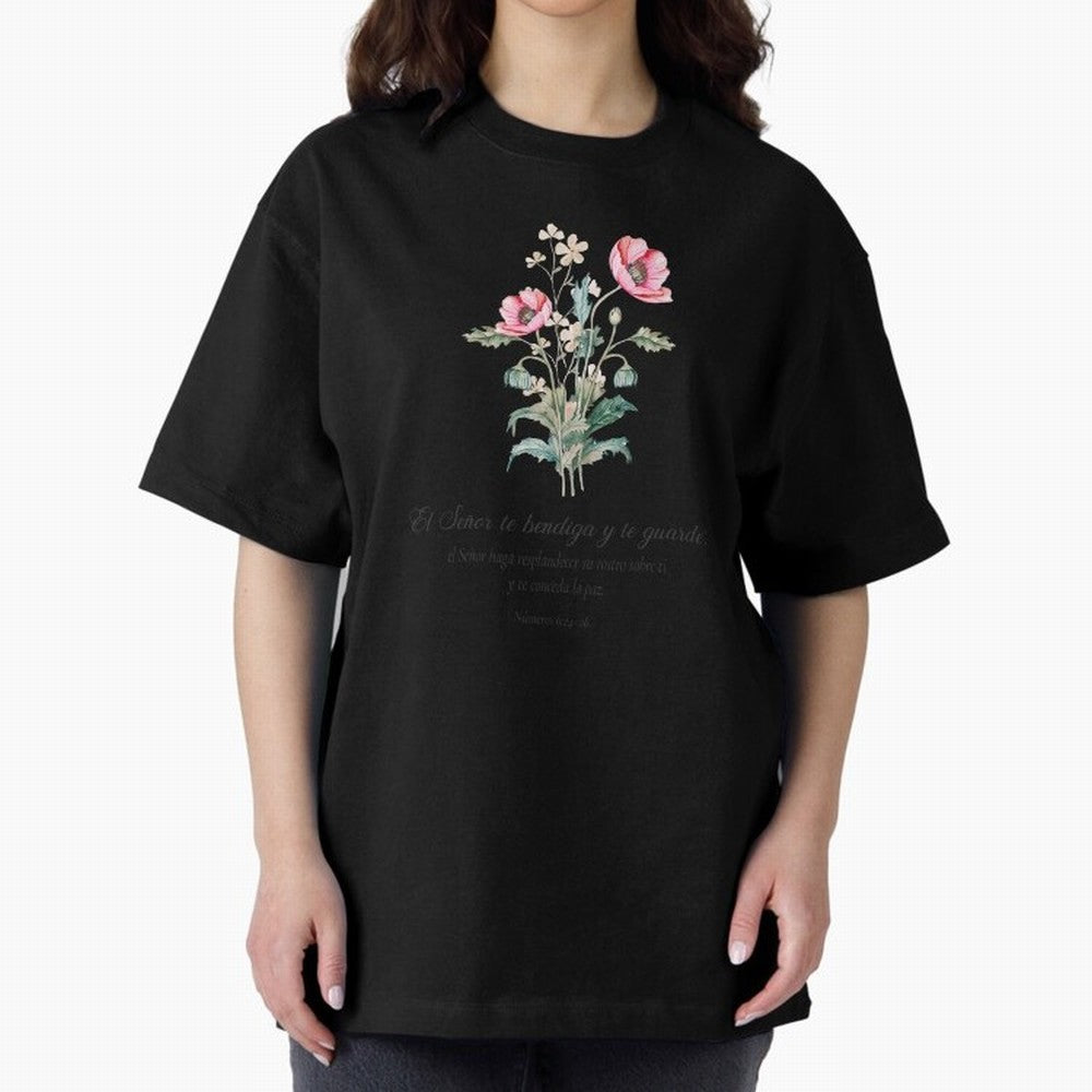 N¨²meros 6:24¨C26 ¨C El Se?or te bendiga y te guarde | Bendici¨®n B¨ªblica Floral | Regalo Cristiano Oversized T-Shirt Make the Season About FIFA World Cup 2026 USA Canada Mexico for Fans of Messi and Brazil, Bringing Championship Spirit, Famous