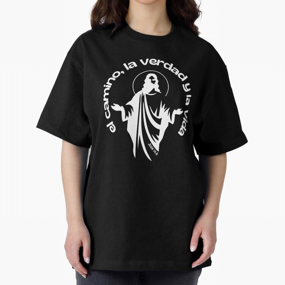 el camino, la verdad y la vida Oversized T-Shirt Celebrate the Biggest Stage of FIFA World Cup 2026 for Fans of CR7 and France and Portugal, Bringing Stadium Memories, Football Loyalty, International Chants and Championship Tradition; Made for