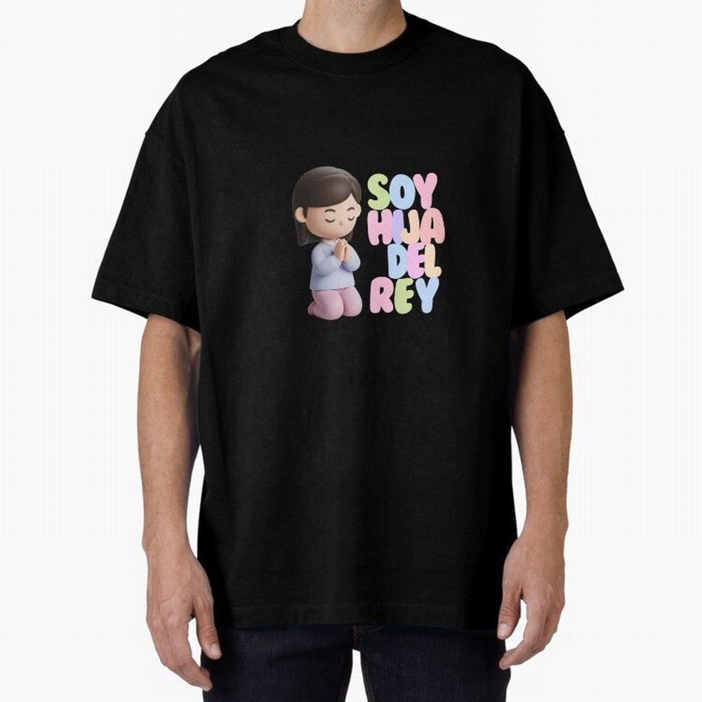 Soy Hija del Rey | Dise?o Cristiano Dulce en Colores Pastel Oversized T-Shirt Celebrate Football Dreams Across Global Football Passion for FIFA World Cup 2026 USA Canada Mexico, Driven by Cristiano Ronaldo, Haaland and CR7, England, France and