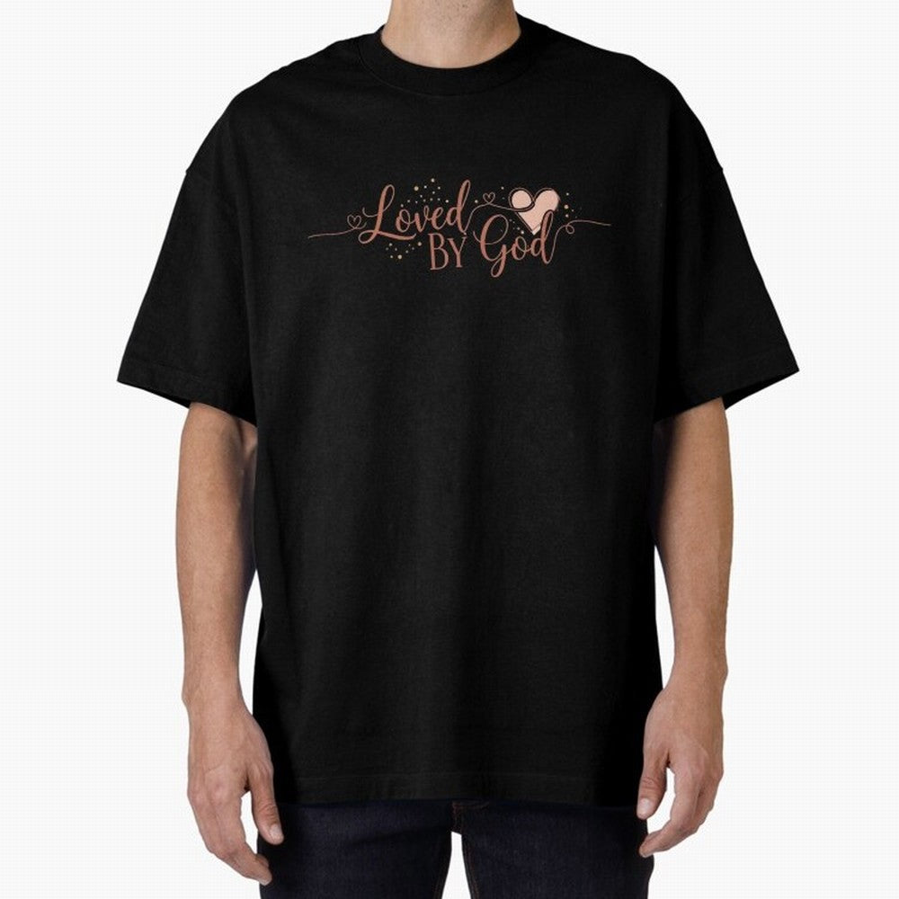 Loved by God Oversized T-Shirt Honor the Beautiful Game during Global Football Passion for FIFA World Cup 2026, Filled with CR7 and Messi, Brazil, Portugal and Argentina, Championship Spirit, Famous Goals, Roaring Crowds and International Football
