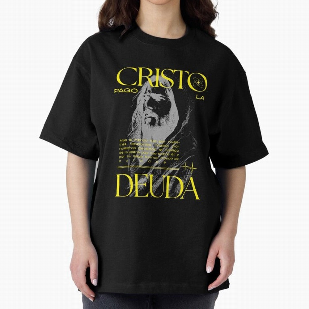 Cristo Pag¨® la Deuda - Isa¨ªas 53:5 Streetwear Style Oversized T-Shirt Remember Iconic Moments from the FIFA World Cup 2026 USA Canada Mexico Journey through Mbappe Highlights, Netherlands Pride, Championship Spirit, Famous Goals, Roaring Crowds