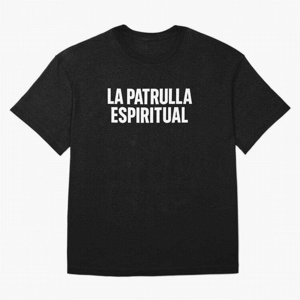 La Patrulla Espiritual, Spanish Faith Quote Gift, Christian Spiritual Humor Graphic Tee for Believers Latinos Oversized T-Shirt Follow the Final Road of FIFA World Cup 2026 Group Stage Driven by Messi and Cristiano Ronaldo, England, France and