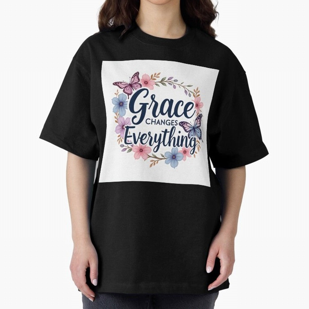 Grace Changes Everything T Shirt Oversized T-Shirt Join the FIFA World Cup 2026 Group Stage Journey through Haaland and Mbappe Highlights, Brazil Pride, Retro Football Energy, Iconic Rivalries, Trophy Chase Drama and Stadium Atmosphere; Made for
