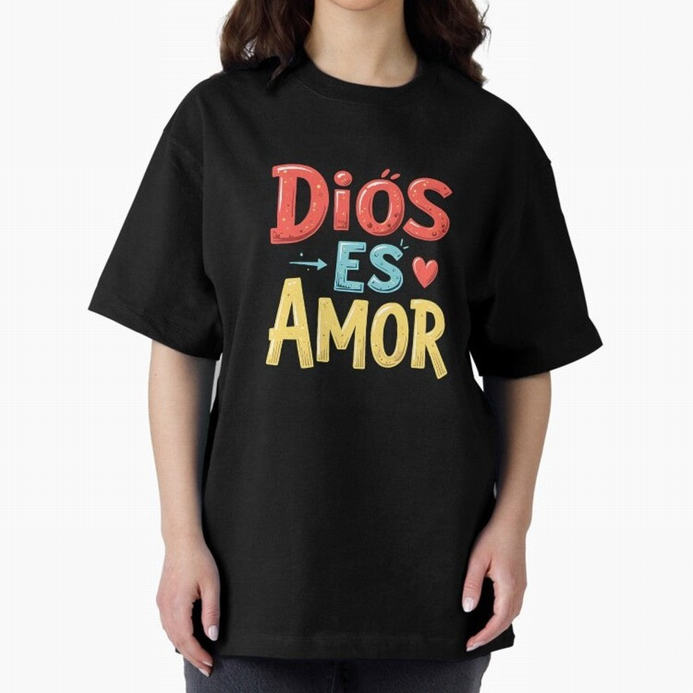 Dios Es Amor T Shirt Oversized T-Shirt Cheer through Every Moment of FIFA World Cup 2026 USA Canada Mexico for Fans of Cristiano Ronaldo, Haaland and CR7 and Portugal, Spain and Germany, Bringing Sports Nostalgia, International Competition, Famous