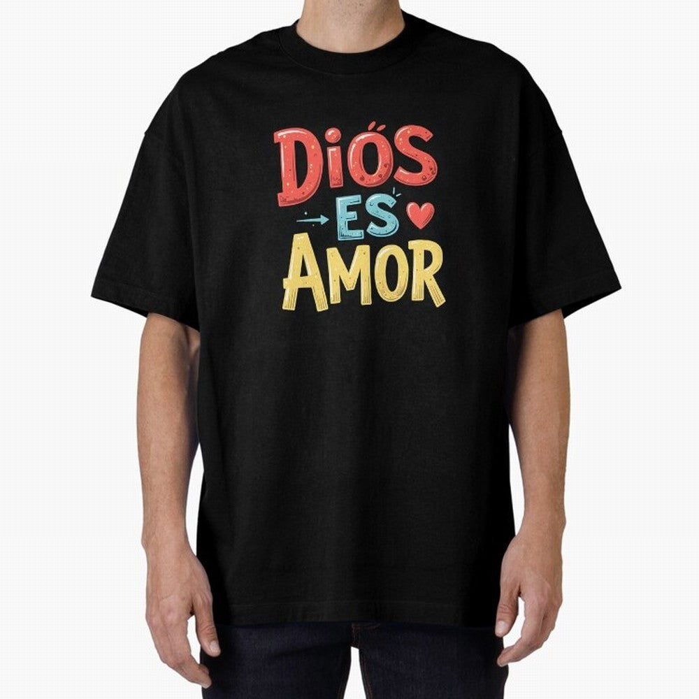 Dios Es Amor T Shirt Oversized T-Shirt Cheer through Every Moment of FIFA World Cup 2026 USA Canada Mexico for Fans of Cristiano Ronaldo, Haaland and CR7 and Portugal, Spain and Germany, Bringing Sports Nostalgia, International Competition, Famous